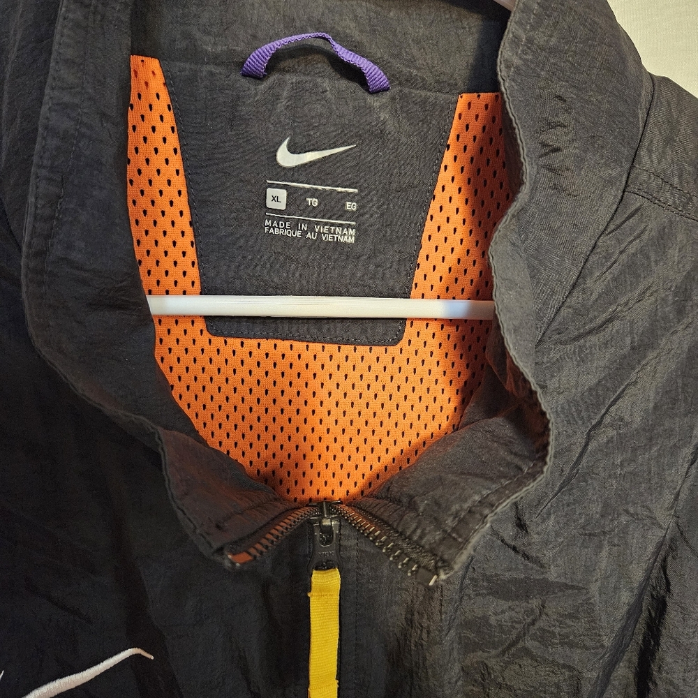 Nike Track Jacket Mens XL Black Purple Dri Fit Flex Retro Windbreaker Track - Picture 2 of 9